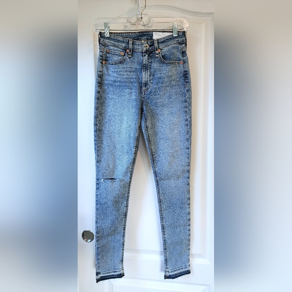 rag & bone NWT Nina High Rise Release Raw Skinny Jeans Montrose 24 Womens - Picture 9 of 16